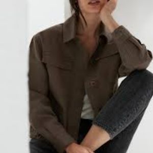 Banana Republic Cotton Linen Utility Jacket